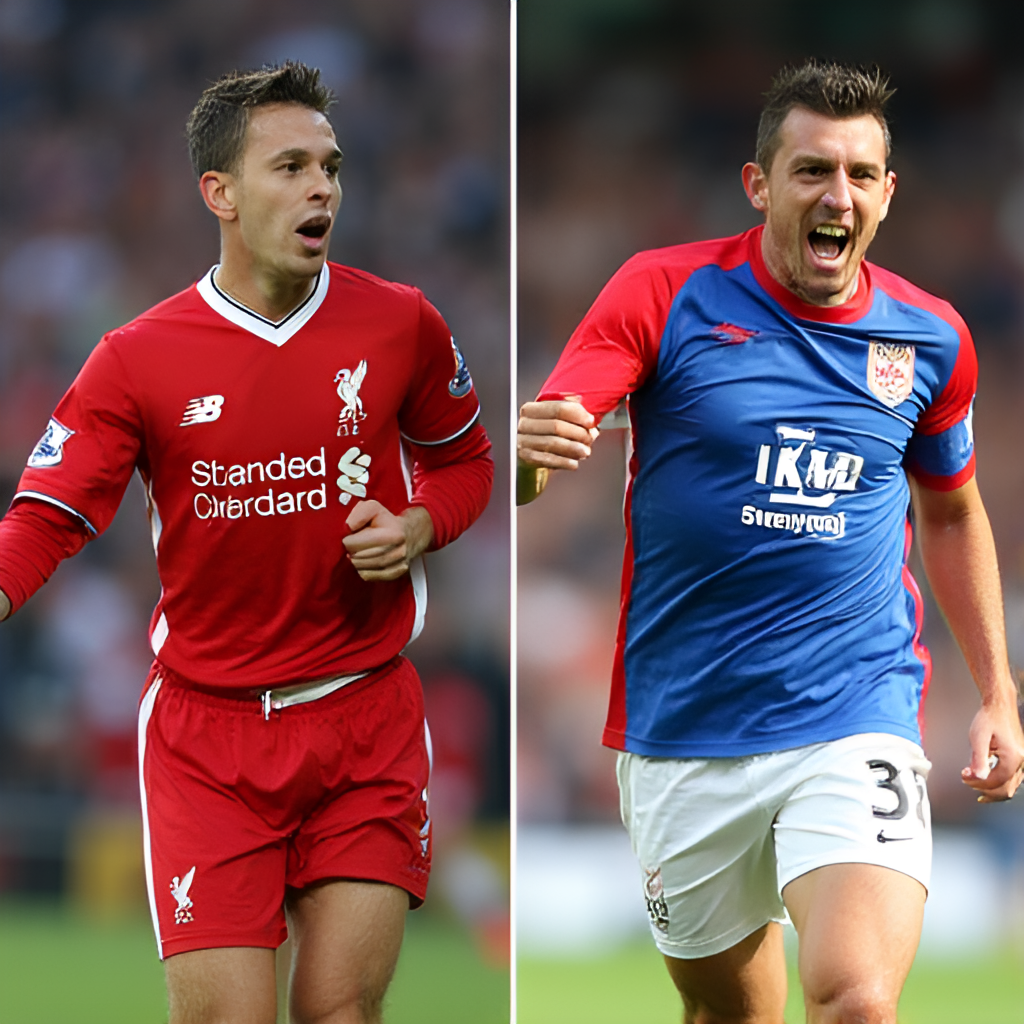 A split image or collage showing key moments from different Liverpool vs Crystal Palace matches over the years, including a shot from the 3-3 game in 2014 and a recent goal celebration, illustrating the contrasting fortunes in their timeline